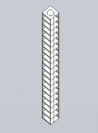 CFMM-19 - Vertical Rack for SBS Formatted Boxes, Holds 19 Boxes