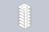 CFS-100-6 - Vertical Rack for 100-Place Slide Boxes, Holds 6 Boxes