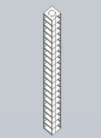 CFS-25-20 - Vertical Rack for 25-Place Slide Boxes, Holds 20 Boxes