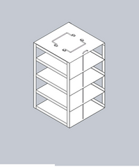 Crystal Industries - CFS-25-4 - Vertical Rack for 25-Place Slide Boxes, Holds 4 Boxes
