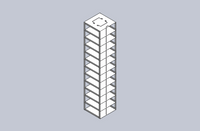CFTB-13 - Vertical Rack for 96-Well Microtube Boxes, Holds 13 Boxes