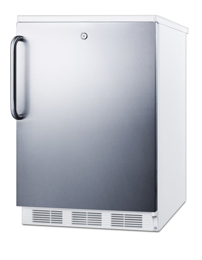 Accucold - CT66LWSSTBADALHD - 24" Wide Refrigerator-Freezer, ADA Compliant