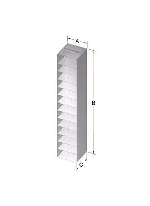 Custom Biogenic Systems - 1221APLR - Aluminum Oversized Chest Racks for 3.75" High Boxes with Locking Rods and Handles, 4-Shelf