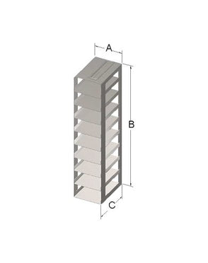 Custom Biogenic Systems - CDP16 - Stainless Steel Chest Rack for 96 Deep-Well Microtiter Plates (SBS Footprint), 16 Plates