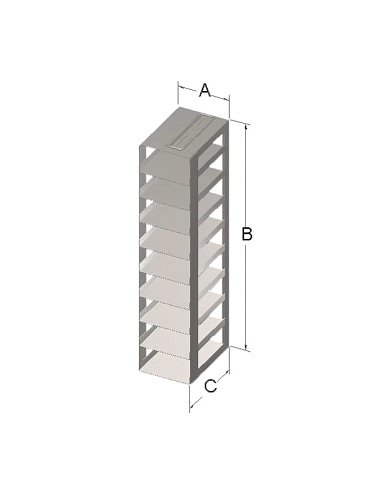 Custom Biogenic Systems - CDP11 - Stainless Steel Chest Rack for 96 Deep-Well Microtiter Plates (SBS Footprint)