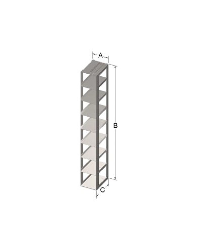 Custom Biogenic Systems - CMP6 - Stainless Steel Chest Rack for 96-Well and 384-Well Microtiter Plates, 30-36 Plates