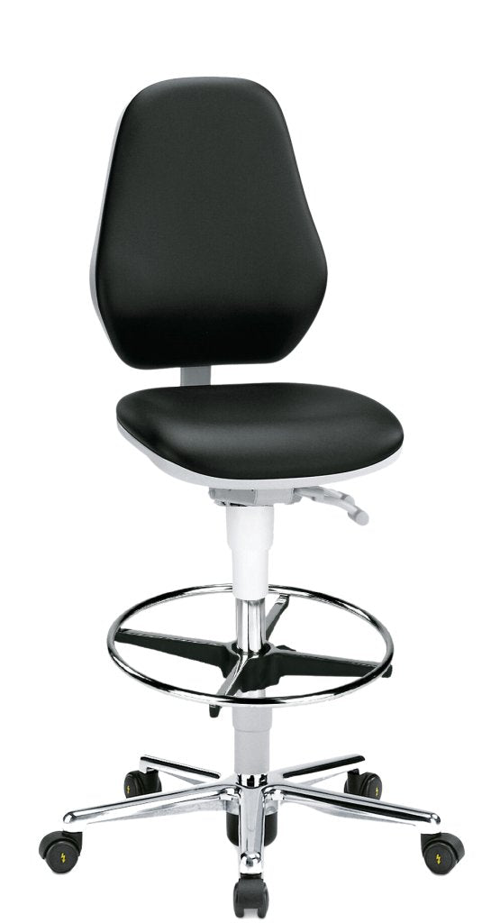 Bimos - 20026542 - Cleanroom Basic Chair Plus 9145+, with Foot Ring, Armless