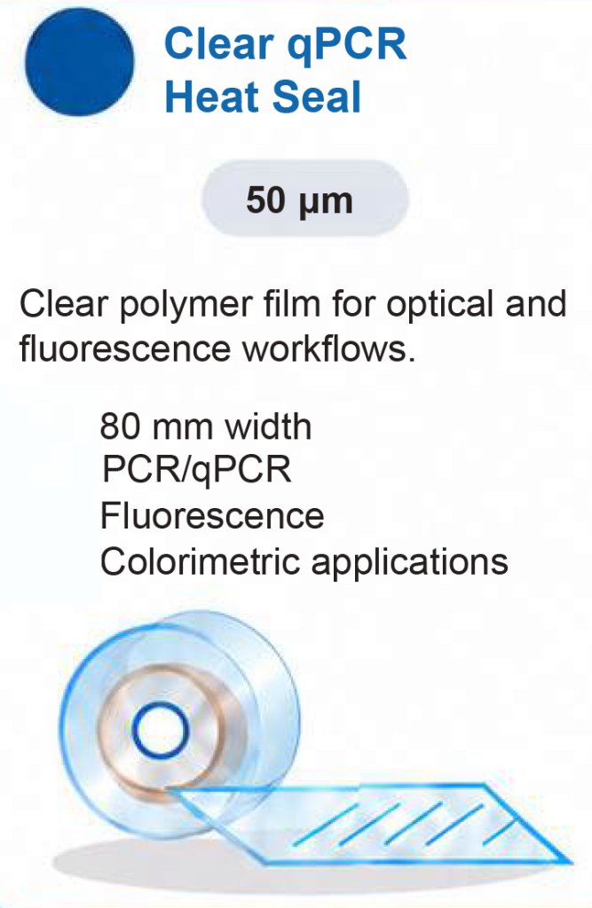 Benchmark Scientific - MS2050-20-QPCR - Clear Heat Sealing Film Roll for qPCR, 50 μm, 20m (Sample)