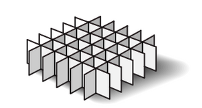 Custom Biogenic Systems - D36 - 36 Cell Standard Cardboard Divider Opening 20.32 mm