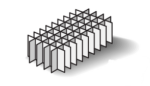 Custom Biogenic Systems - D50 - 50 Cell Special Cardboard Divider (Half Size) Opening 12.70 mm
