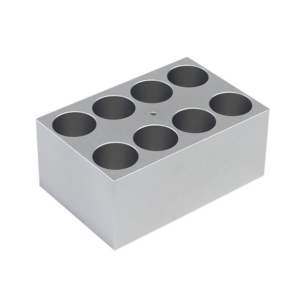 Crystal Industries - DBA43 - 8xø25mm (ø0.98in) Vials Block