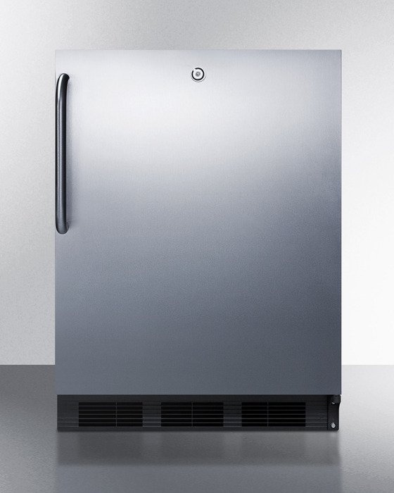 Accucold - FF7LBLKCSSADALHD - 24" Wide Built-In All-Refrigerator, ADA Compliant, Left Hand Door
