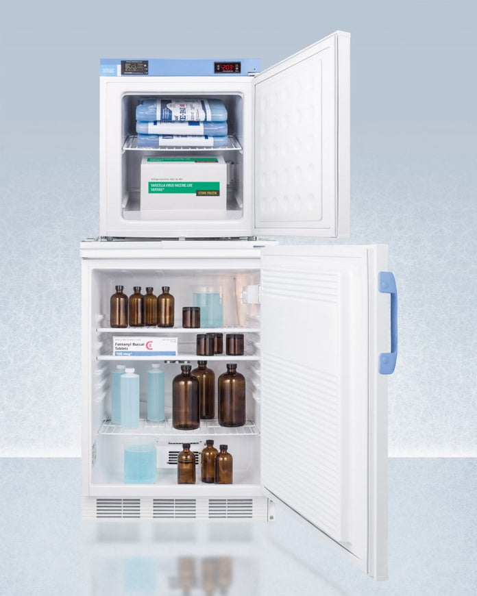 Accucold - FF7LW-FS24LSTACKMED2LHD - 24" Wide All-Refrigerator-All-Freezer Combination, Left Hand Door