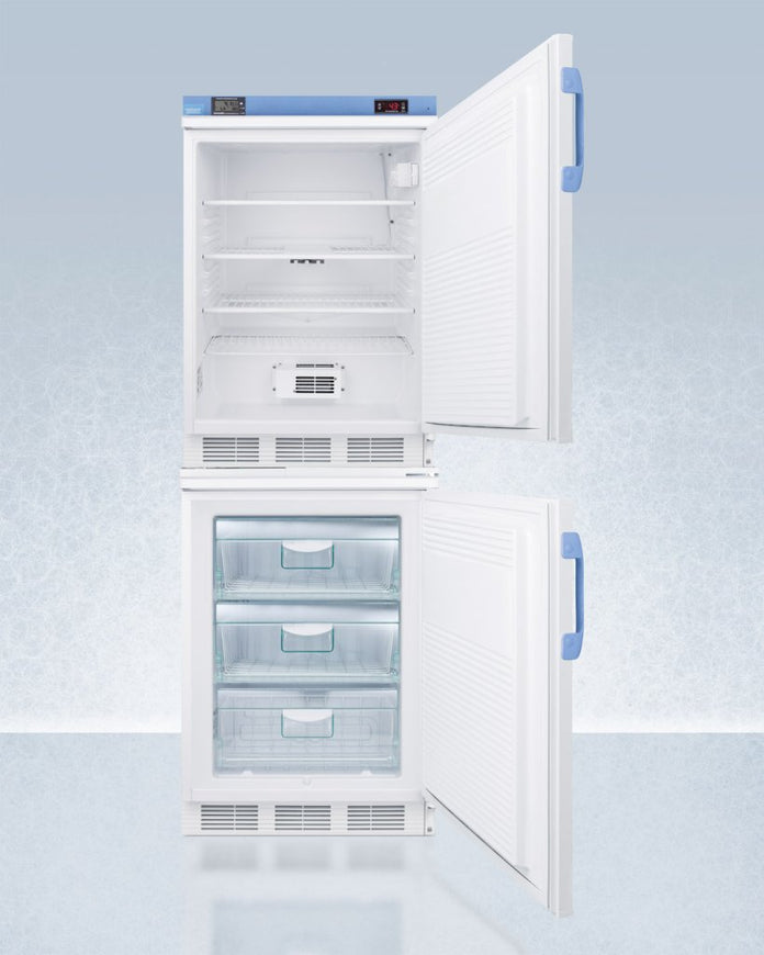 Accucold - FF7LW-VT65MLSTACKMED2LHD - 24" Wide All-Refrigerator-All-Freezer Combination, Left Hand Door