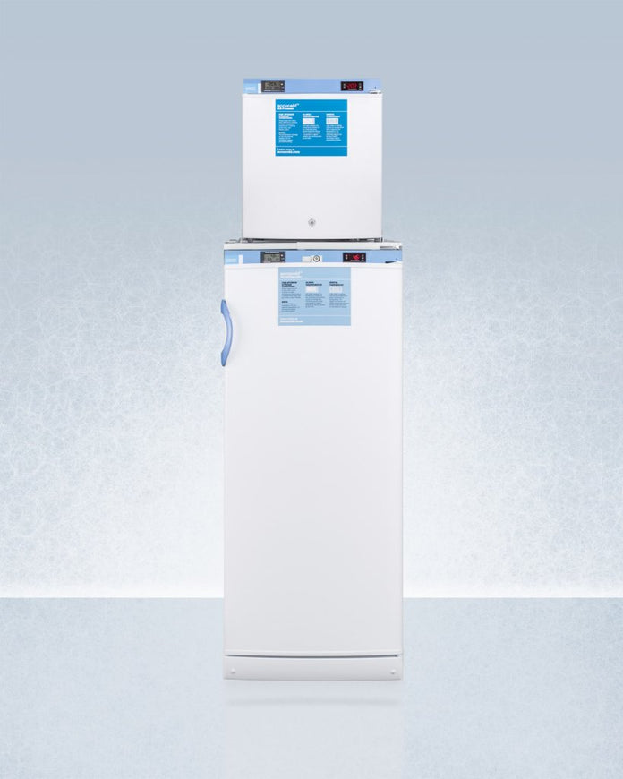 Accucold - FFAR10-FSLSTACKLHD - 24" Wide All-Refrigerator/All-Freezer Combination, Left Hand Door