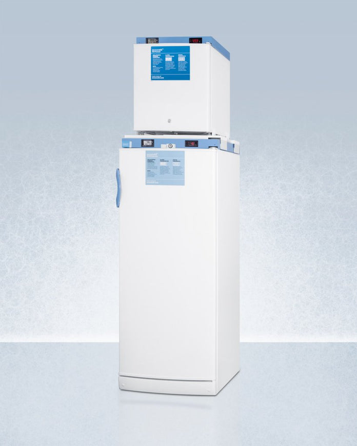 Accucold - FFAR10-FS24LSTACKMED2LHD - 24" Wide All-Refrigerator/All-Freezer Combination, Left Hand Door
