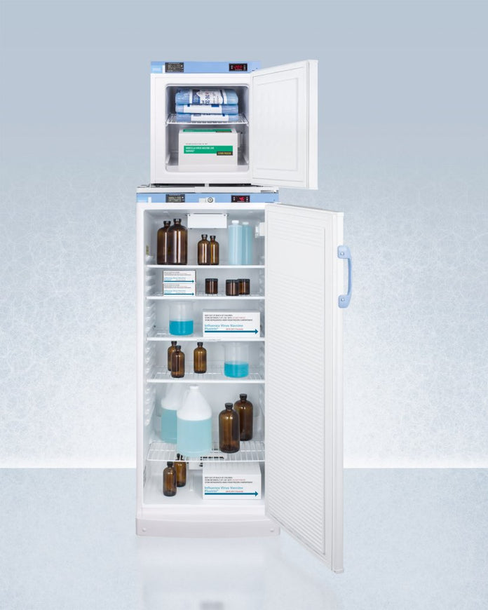 Accucold - FFAR10-FS24LSTACKMED2LHD - 24" Wide All-Refrigerator/All-Freezer Combination, Left Hand Door