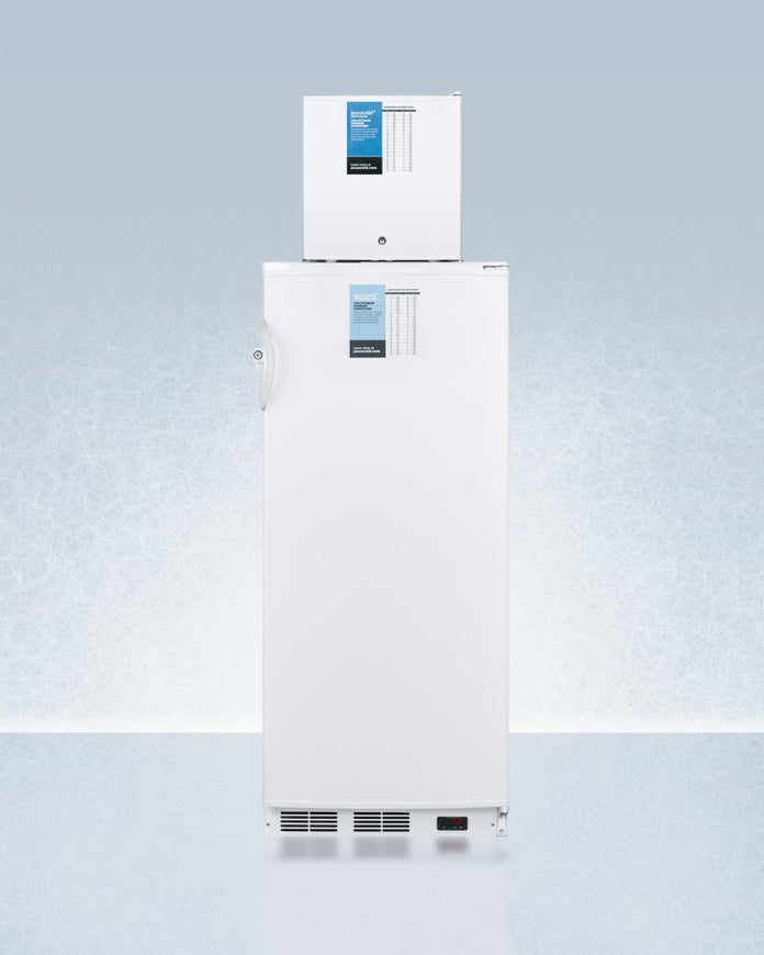 Accucold - FFAR10-FSLSTACKLHD - 24" Wide All-Refrigerator/All-Freezer Combination, Left Hand Door