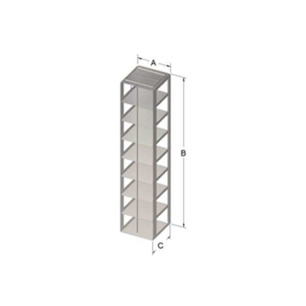 Custom Biogenic Systems - 22R6-0003 - 2ml Vial Freezing Rack (Capacity 361 Vials)