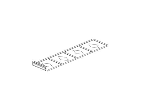 Custom Biogenic Systems - UDR323 - 6-Box Capacity (3 Long 2 High) Upright Stainless Steel Drawer Rack for Standard 3" High Boxes