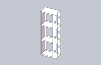 LR-3 - Vertical Half Rack for 3" Boxes