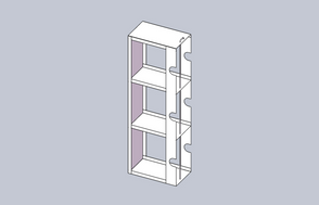 Crystal Industries - LR-3-3 - Vertical Half Rack for 3" Boxes, Holds 3 Boxes