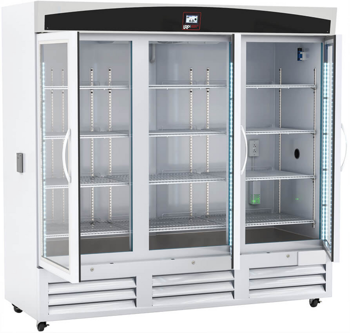 Lab Research Products - LRP-HC-CP-TS - Capacity TempLog Plus Series Glass Door Chromatography Refrigerator