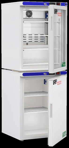 Lab Research Products - LRP-HC-RFC1020G - 10 Cu. Ft. Laboratory Refrigerator & Freezer (-20°C Operation) Combination, with Glass Door Refrigerator