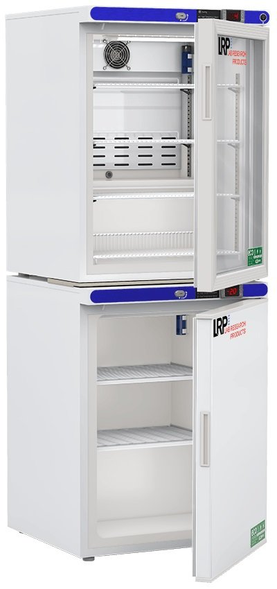 Lab Research Products (LRP) - LRP-HC-RFC1020G - 10 Cu. Ft. Laboratory Refrigerator & Freezer (-20°C Operation) Combination, with Glass Door Refrigerator
