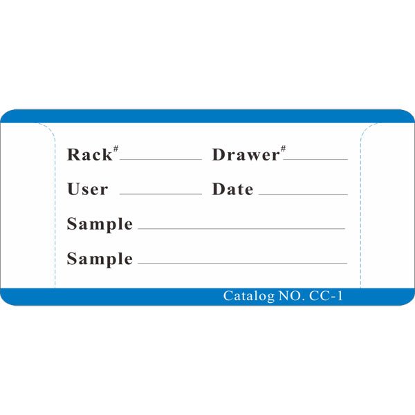 DL-P - 100 Plastic Card Labels for Drawer Racks (Pack of 100)