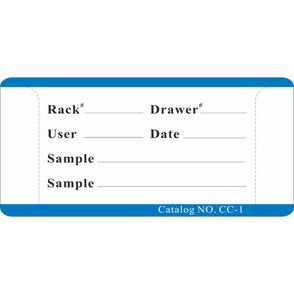 Crystal Industries - DL-P - 100 Plastic Card Labels for Drawer Racks (Pack of 100)