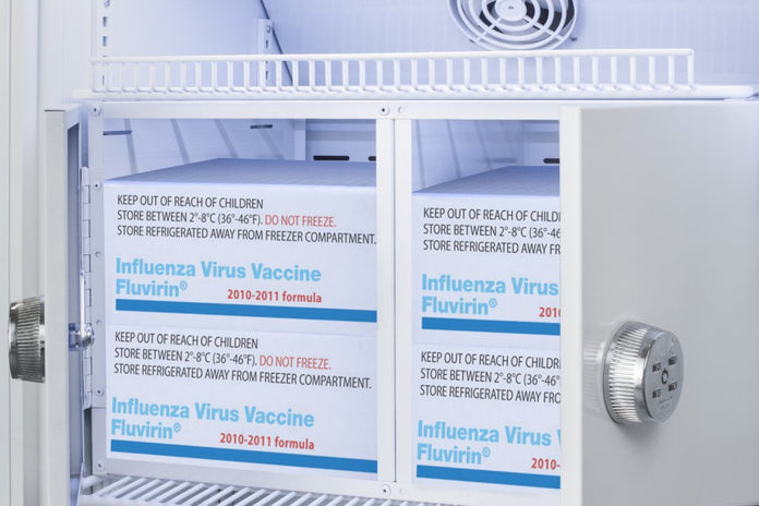 Accucold - ARS15PVLOCKERLHD - 15 Cu.Ft. Upright Vaccine Refrigerator with Interior Lockers, Left Hand Door