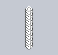 MCF-15-2-S - Vertical Rack for Mini 2" Boxes with Spring Lock, Holds 15 Boxes
