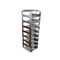 MCF-8-3 - Vertical Rack for Mini 3" Boxes, Holds 8 Boxes