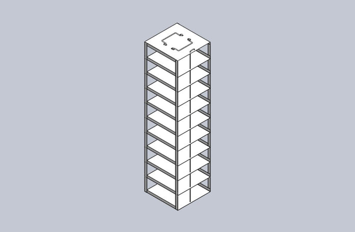 MCFA-2 - Aluminum Vertical Rack for Mini 2" Boxes
