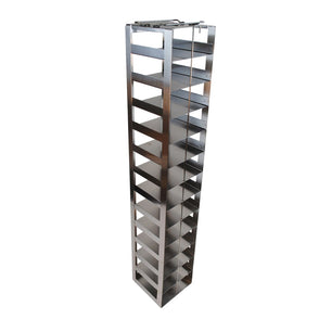 MCFA-13-2 - Aluminum Vertical Rack for Mini 2" Boxes, Holds 13 Boxes