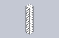 MCFA-2 - Aluminum Vertical Rack for Mini 2" Boxes