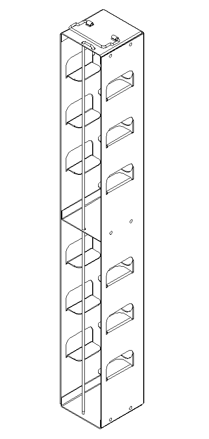 Crystal Industries - MCFA-3 - Aluminum Vertical Rack for Mini 3" Boxes
