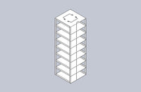 MCFA-3 - Aluminum Vertical Rack for Mini 3" Boxes