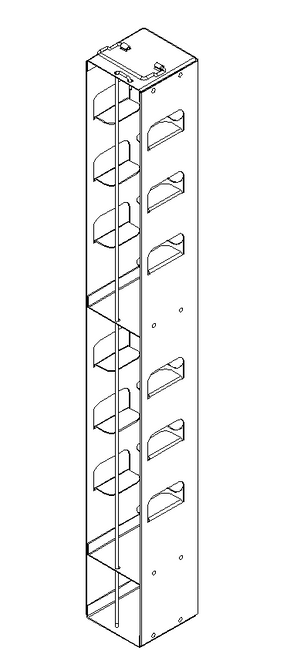 Crystal Industries - MCFA-9-3 - Aluminum Vertical Rack for Mini 3" Boxes, Holds 9 Boxes