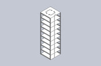 MCFA-3 - Aluminum Vertical Rack for Mini 3" Boxes