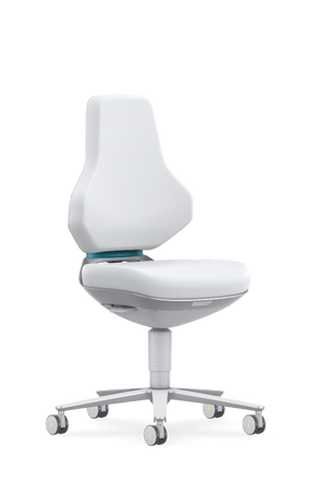 Bimos - 20026422 - Texon Cleanroom Chair, 9173R, ESD Capable, Desk Height, White, Armless