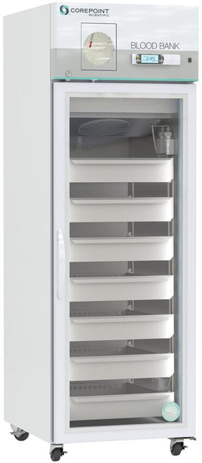 American Biotech Supply - NSBR231WSGCR-0 - 23 Cu. Ft. Glass Door Blood Bank Refrigerator, High Performance, FDA Listed, Class II Medical Device with Chart Recorder