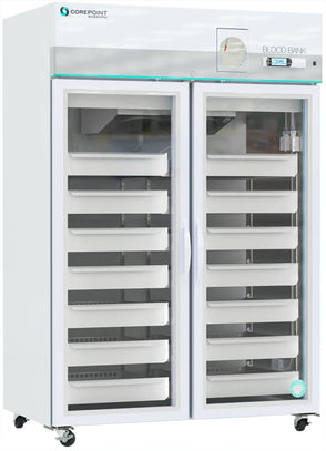 Corepoint Scientific - NSBR492WSGCR-0 - 49 Cu. Ft. Glass Door Blood Bank Refrigerator, High Performance, FDA Listed, Class II Medical Device with Chart Recorder
