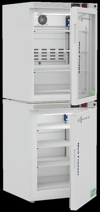 American Biotech Supply - PH-ABT-HC-RFC1030G - 10 Cu. Ft. Pharmacy Refrigerator and Freezer (-22°F Operation) Combination with Glass Door Refrigerator