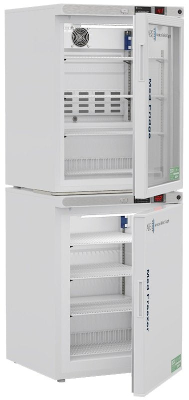 American Biotech Supply - PH-ABT-HC-RFC1030G - 10 Cu. Ft. Pharmacy Refrigerator and Freezer (-22°F Operation) Combination with Glass Door Refrigerator