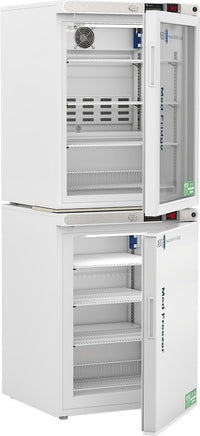 American Biotech Supply - PH-ABT-HC-RFC1040G - 10 Cu. Ft. Pharmacy Refrigerator and Freezer (-40°F Operation) Combination with Glass Door Refrigerator