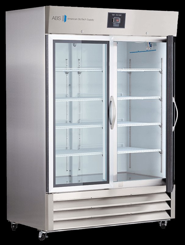 American Biotech Supply - ABT-HC-SSP-49G - 49 Cu. Ft. Glass Door Stainless Steel Refrigerator