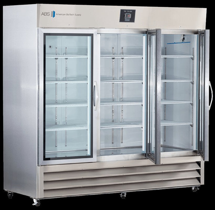 American Biotech Supply - ABT-HC-SSP-72G - 72 Cu. Ft. Glass Door Stainless Steel Refrigerator