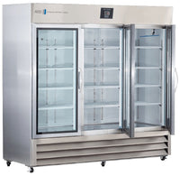 American Biotech Supply - PH-ABT-HC-SSP-72G - 72 Cu. Ft. Glass Door Stainless Steel Pharmacy Refrigerator